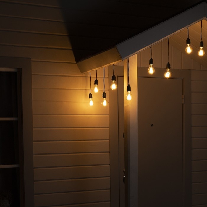 Гирлянда «Ретро белт-лайт» со свесами 10 и 20 см, 10 м, IP54, УМС, 2W, тёмная нить, шаг 50 см, Е27 (без ламп), 220 В Гирлянда «Ретро белт-лайт» со свесами 10 и 20 см, 10 м, IP54, УМС, 2W, тёмная нить, шаг 50 см, Е27 (без ламп), 220 В