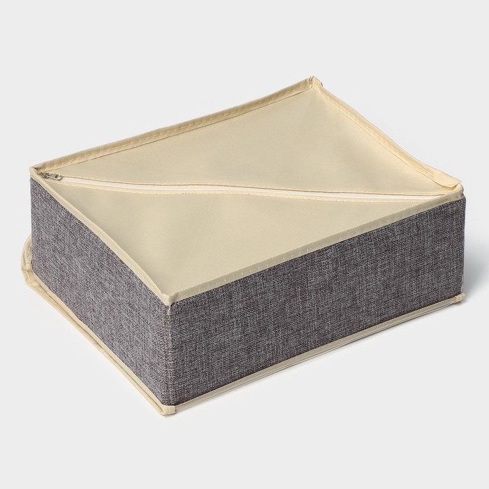 Органайзер для хранения белья Доляна «Тео», 13 ячеек, с прозрачной крышкой, 32×23×12 см, цвет серый Органайзер для хранения белья Доляна «Тео», 13 ячеек, с прозрачной крышкой, 32×23×12 см, цвет серый