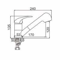 Смеситель для кухни ZEIN Z1301, однорычажный, картридж 35 мм, с выдвижной лейкой, хром Смеситель для кухни ZEIN Z1301, однорычажный, картридж 35 мм, с выдвижной лейкой, хром