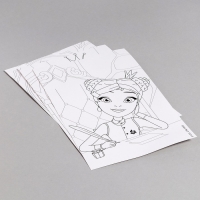 Раскраска в технике скетчинг &laquo;Царевны&raquo; &laquo;Царевны Даша, Василиса и Варя&raquo;