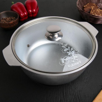 Жаровня, 4 л, d=28 см, h=11 см, стеклянная крышка Жаровня, 4 л, d=28 см, h=11 см, стеклянная крышка