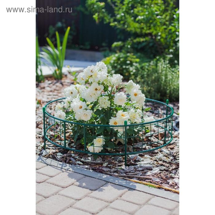 Клумба оцинкованная, 37 &times; 70 &times; 70 см, зелёная, &laquo;Решётка&raquo;