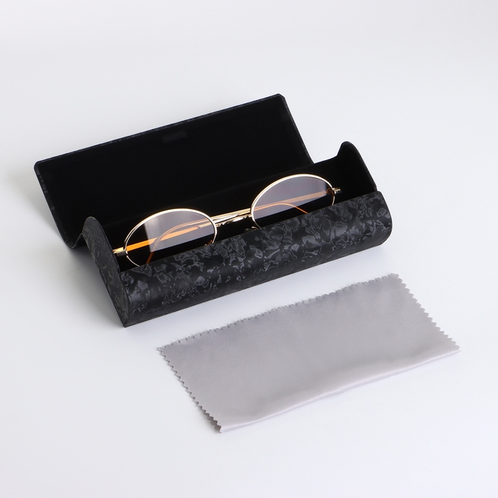 Футляр для очков на магните, длина 16 см, цвет чёрный