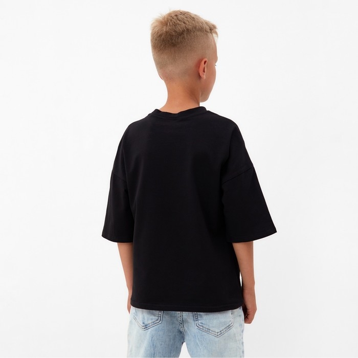 Футболка детская MINAKU цвет чёрный, рост 128 см