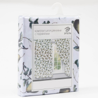 Комплект штор для кухни с подхватами Этель &laquo;Груши&raquo; 145х180см-2 шт., 100% п/э