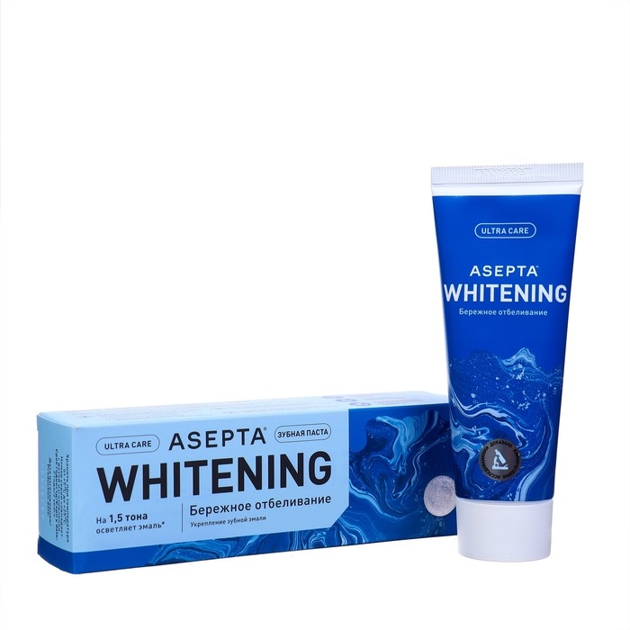 Зубная паста &laquo;Асепта Plus&raquo; бережное отбеливание, 75 мл