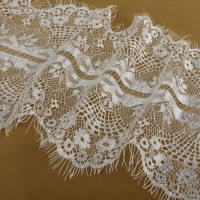 Кружево реснички, 195 мм × 3 ± 0,5 м, цвет белый Кружево реснички, 195 мм × 3 ± 0,5 м, цвет белый