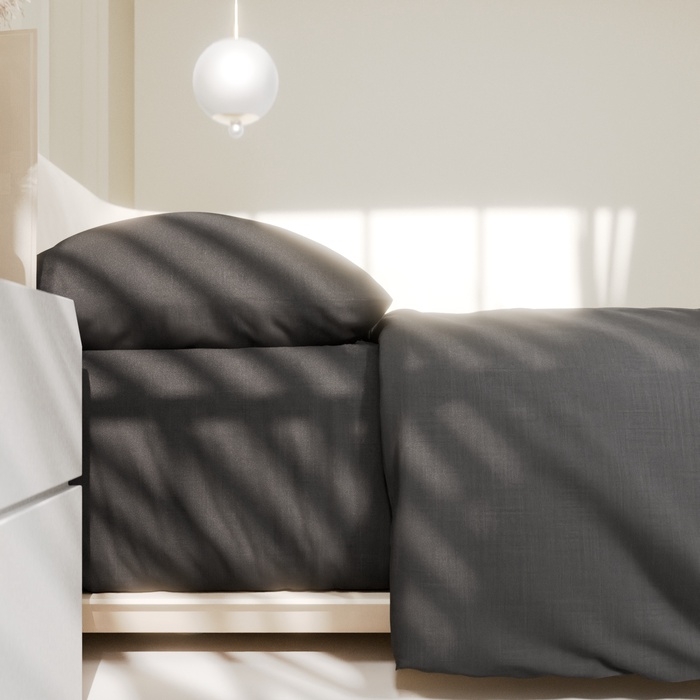 Постельное бельё Этель 1,5 сп Black night 143х215, 150х214, 50х70см-2 шт, 100% хлопок, поплин 125г/м2 Постельное бельё Этель 1,5 сп Black night 143х215, 150х214, 50х70см-2 шт, 100% хлопок, поплин 125г/м2