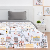 Покрывало детское Этель 1,5 сп "Fantasy town", 145х210 см, 100% хлопок Покрывало детское Этель 1,5 сп "Fantasy town", 145х210 см, 100% хлопок