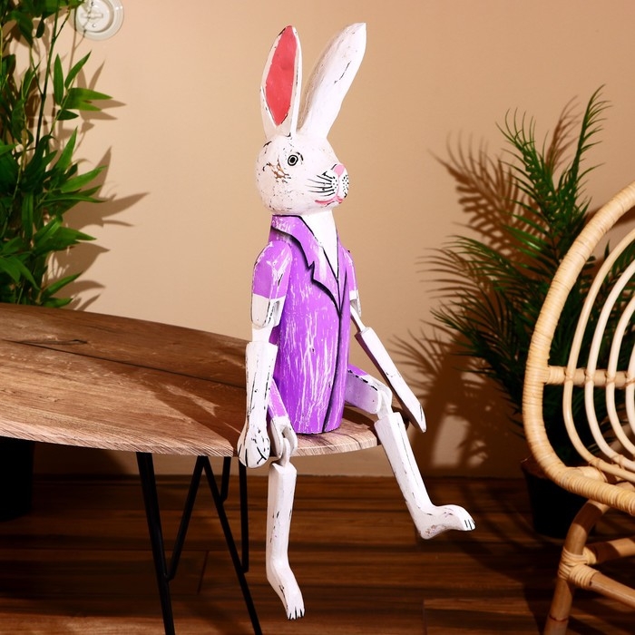 Сувенир Сувенир "Заяц" висячие лапки, дерево 60 см