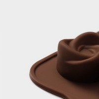 Форма для конфет и шоколада Доляна «Завиток», силикон, 21,5×11,5 см, 15 ячеек (d=2,8 см), цвет коричневый Форма для конфет и шоколада Доляна «Завиток», силикон, 21,5×11,5 см, 15 ячеек (d=2,8 см), цвет коричневый