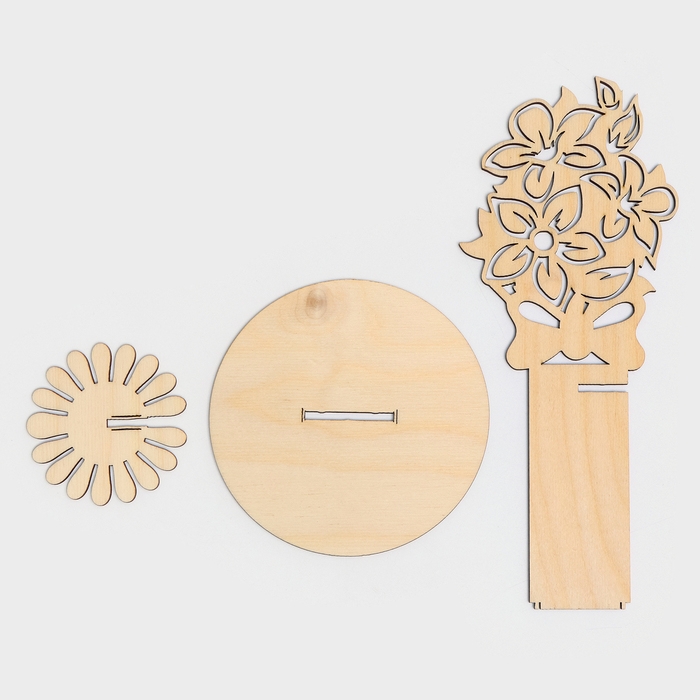 Салфетница деревянная &laquo;Букет с бантом&raquo;, 25&times;13&times;13 см