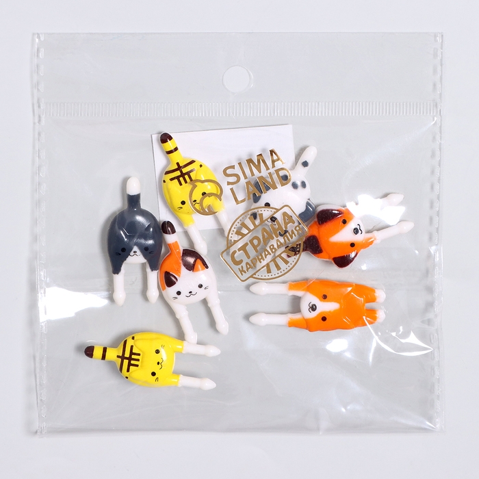 Шпажки &laquo;Зоо&raquo;, набор 7 шт.