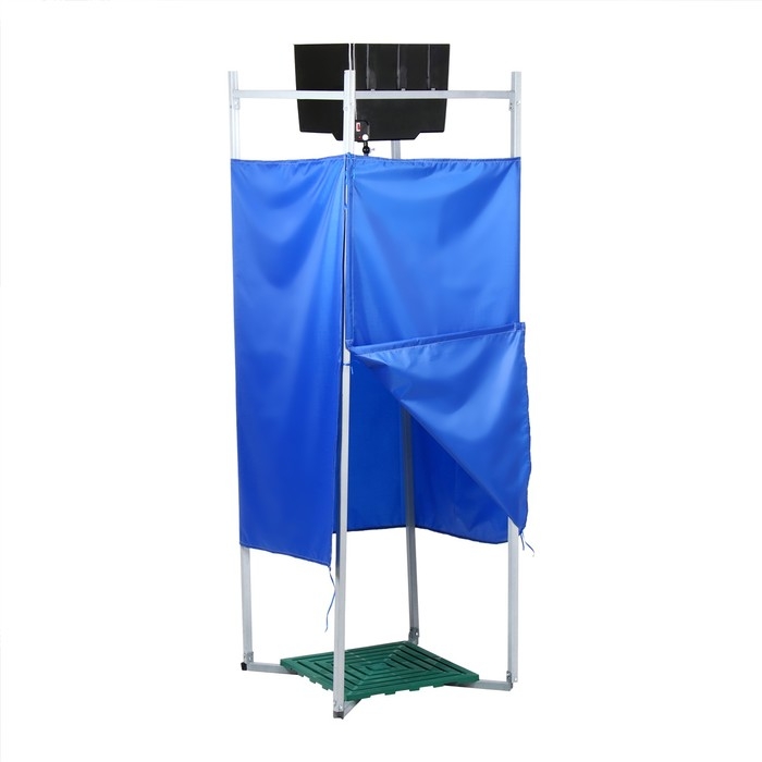 Душ дачный, 80 &times; 80 &times; 250 см, тент, бак пластиковый, 55 л, с ЭВН