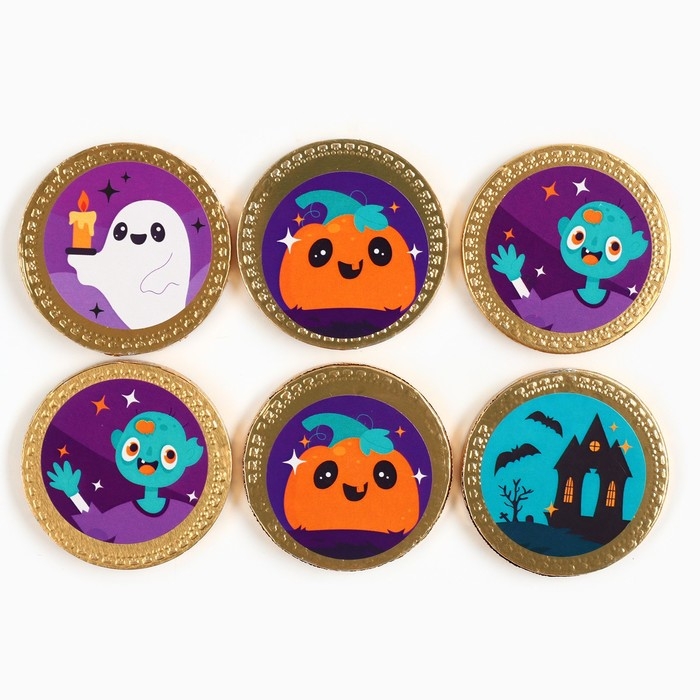 Хэллоуин: Шоколадные монеты в мешочке &laquo;Весёлого Хеллоуина&raquo;