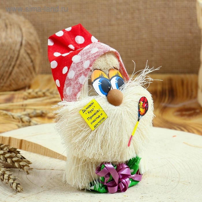 Оберег &laquo;Домовой с ложкой&raquo;, 12 см, микс