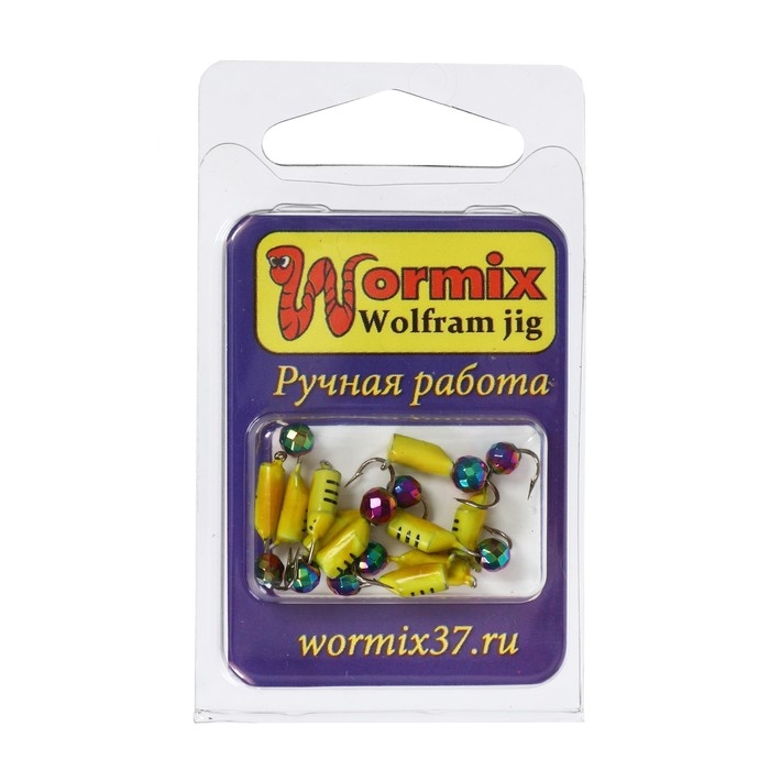 Мормышка Столбик с граненым шариком Мормышка Столбик с граненым шариком "Хамелеон" (лимонный), вес 1.1 г, размер 3