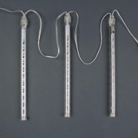 Гирлянда &laquo;Сосульки&raquo; 2.4 &times; 0.2 м, IP44, прозрачная нить, 96 LED, свечение мульти с эффектом стекания, 12 В