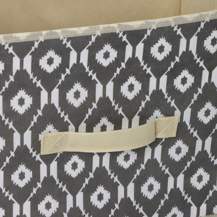 Короб стеллажный для хранения Доляна &laquo;Ромбы&raquo;, 37&times;27&times;27 см, цвет серый