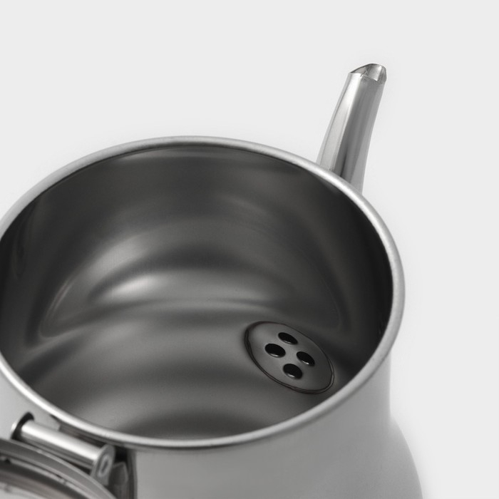 Чайник заварочный из нержавеющей стали «Султан», 700 мл, 201 сталь, цвет хромированный Чайник заварочный из нержавеющей стали «Султан», 700 мл, 201 сталь, цвет хромированный