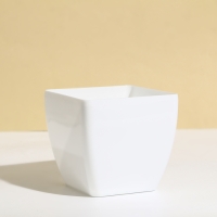 Кашпо для цветов, 13 &times; 13 см, 1,5 л, пластик, белое