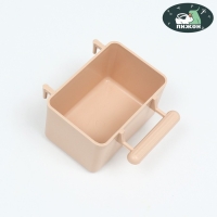 Кормушка для птиц большая, прямоугольная, в клетку, 8 х 5 х 4,5 см, бежевая Кормушка для птиц большая, прямоугольная, в клетку, 8 х 5 х 4,5 см, бежевая