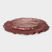 Тарелка - блюдо подстановочное Magistro «Сияние», d=33 см, цвет розовый Тарелка - блюдо подстановочное Magistro «Сияние», d=33 см, цвет розовый