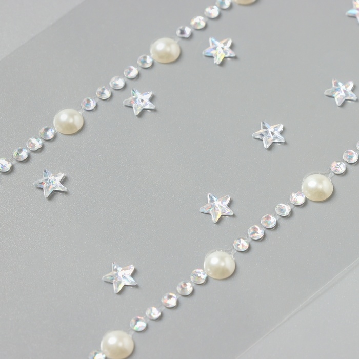 Наклейка пластик стразы тату на тело "Дорога к солнцу" набор 2 листа 18х8 см