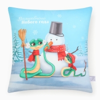 Подушка Этель "Волшебного Нового года" 40х40 см, 100% п/э, велюр Подушка Этель "Волшебного Нового года" 40х40 см, 100% п/э, велюр