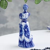 Сувенир «Дама с собачкой», гжель Сувенир «Дама с собачкой», гжель