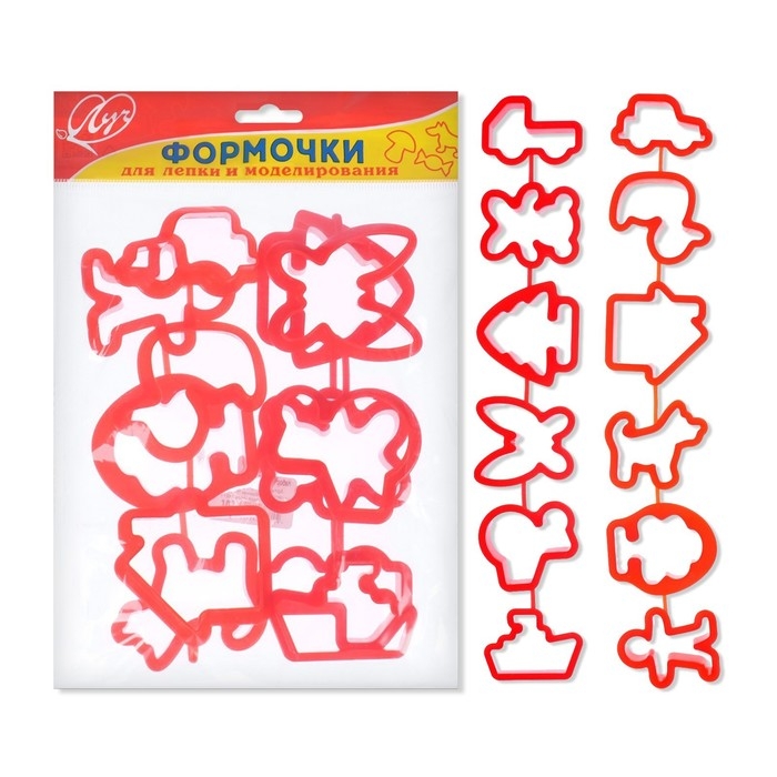 Формочки для лепки, 12 штук Формочки для лепки, 12 штук