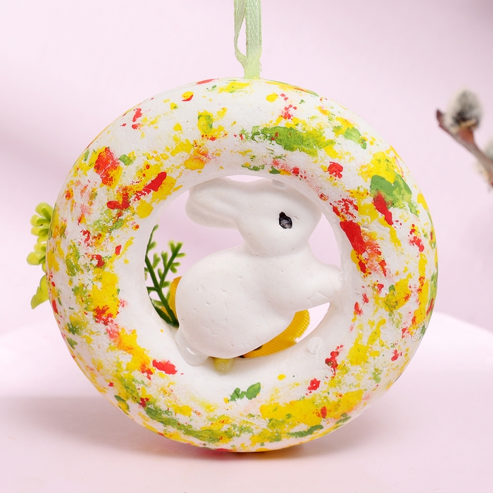 Декоративная пасхальная подвеска &laquo;Зайчик&raquo; 2 &times; 9 &times; 9 см
