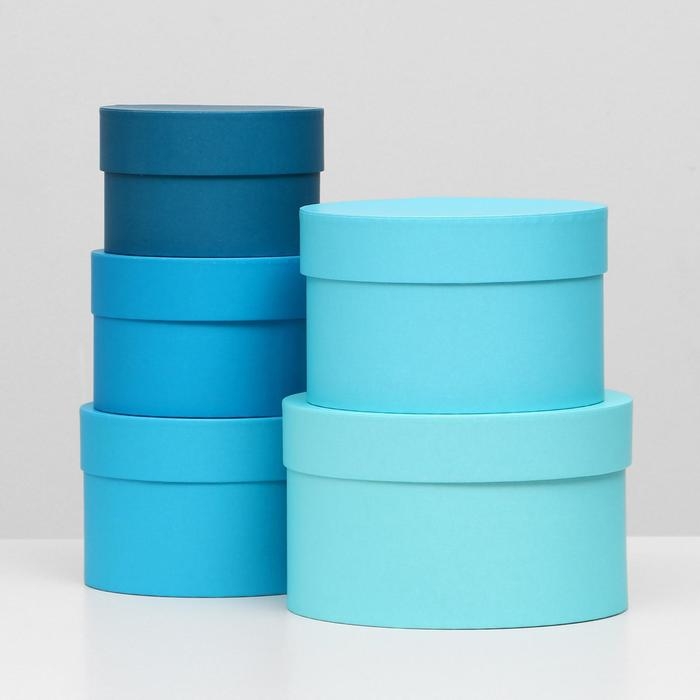 Набор круглых коробок 5 в 1 "Пантон 300", 23 х 23 х 14 - 15 х 15 х 10 см