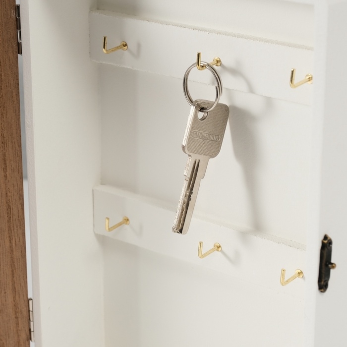 Ключница дерево 6 крючков "Ветка в вазе" 7,5х17х23,5 см