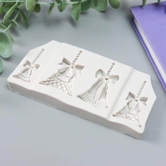 Молд силикон Молд силикон "Новогодние колокольчики" 4 предмета 11х5,6х1 см