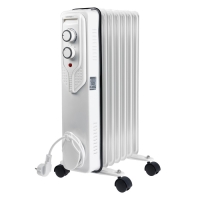 Обогреватель Centek CT-6205, масляный, напольный, 1500 Вт, 15 м&sup2;, 7 секций, белый