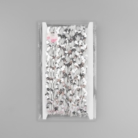 Тесьма декоративная с пайетками, 15 мм, 9,1 &plusmn; 0,5 м, цвет серебряный