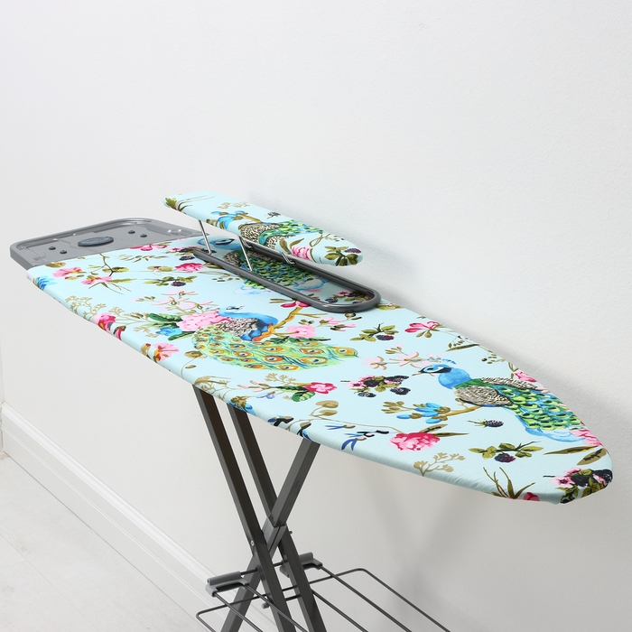 Доска гладильная &laquo;Nika&raquo;, 122&times;40 см, высота до 90 см, европодставка, рисунок МИКС