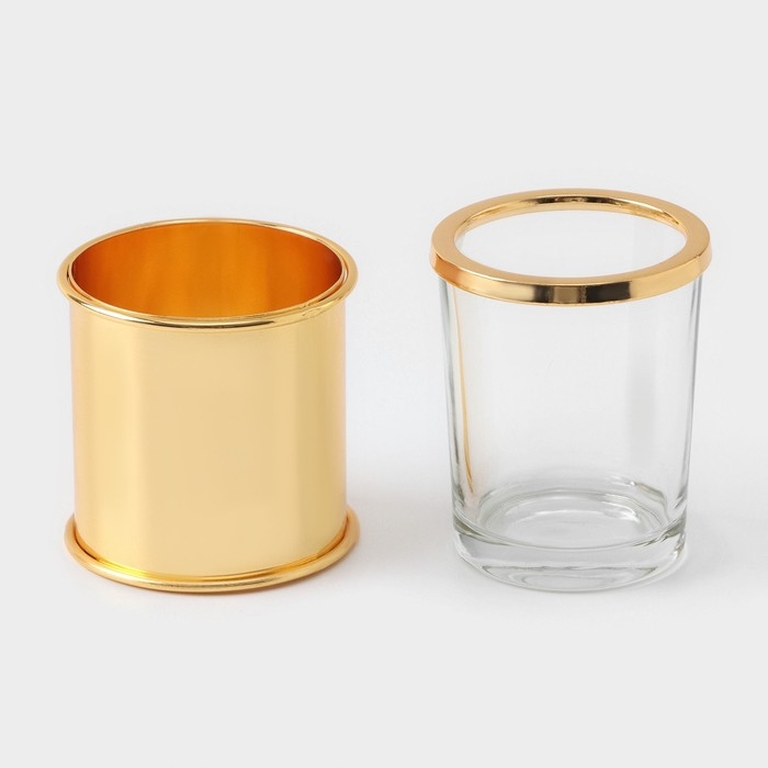 Набор ложек на подставке &laquo;Авалон. Перо&raquo;, 5,5&times;5,5&times;7,5 см, 6 шт, цвет золотой