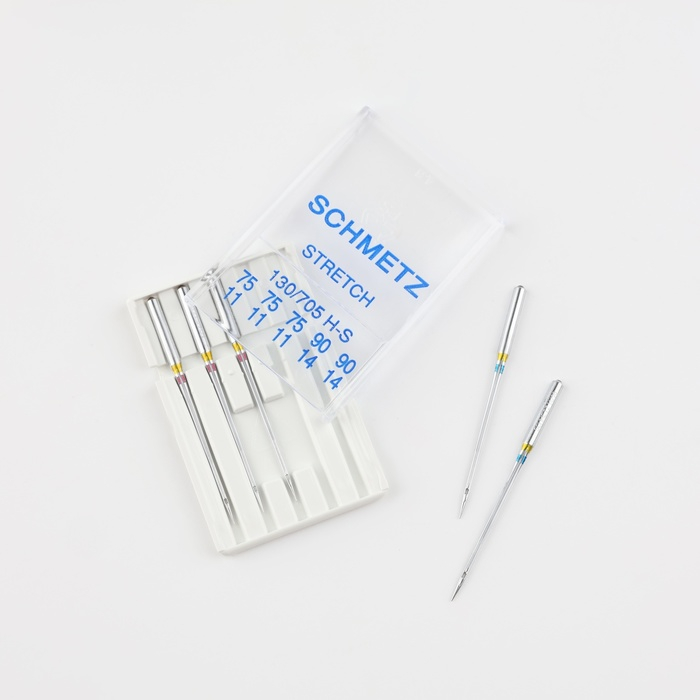 Иглы для бытовых швейных машин, для стрейч-ткани, №75-90, 5 шт