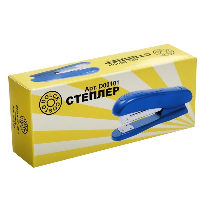 Степлер №24/6 Dolce Costo, до 25 листов, пластиковый корпус, синий Степлер №24/6 Dolce Costo, до 25 листов, пластиковый корпус, синий