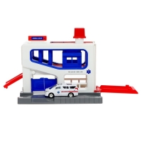 Парковка &laquo;Скорая&raquo;, подъёмный механизм, 1 машинка в комплекте, МИКС