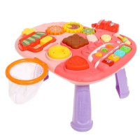Столик-ходунки 4 в 1, звук, цвет розовый