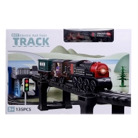 Железная дорога &laquo;Ретро&raquo;, работает от батареек, световые и звуковые эффекты, детская