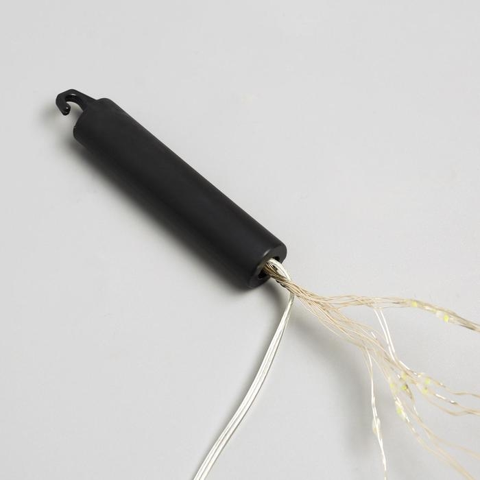 Гирлянда &laquo;Конский хвост&raquo; 10 нитей по 1 м, IP20, серебристая нить, 100 LED, свечение мульти, 12 В