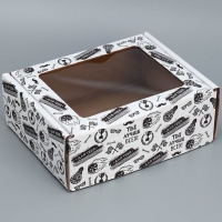 Коробка подарочная сборная с окном, упаковка, &laquo;Лучше всех&raquo;, белый ,27х10х21 см