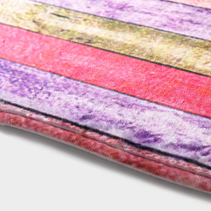 Коврики для ванной и туалета Доляна «Цветные деревяшки», 2 шт: 38×45 см, 45×75 см Коврики для ванной и туалета Доляна «Цветные деревяшки», 2 шт: 38×45 см, 45×75 см