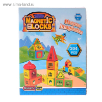 Конструктор магнитный &laquo;Замок&raquo;, 204 детали
