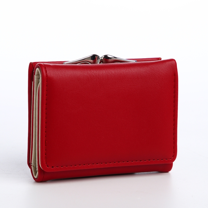 Кошелёк женский на кнопке, цвет бордовый Кошелёк женский на кнопке, цвет бордовый