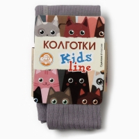 Колготки детские, цвет серый, рост 68-74 см